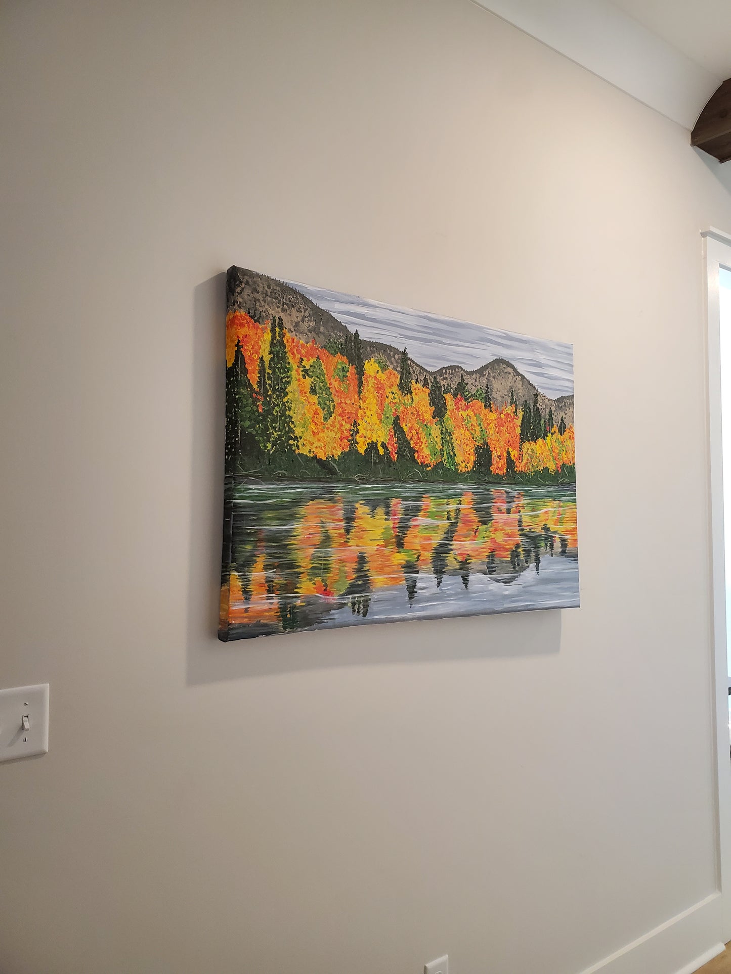Fall scenes "Autumn Reflections"- Acrylic on Canvas