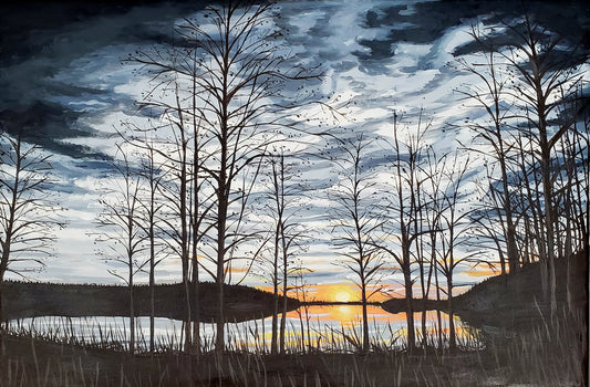 08) Landscapes "Winter Sunrise"- Acrylic on Canvas