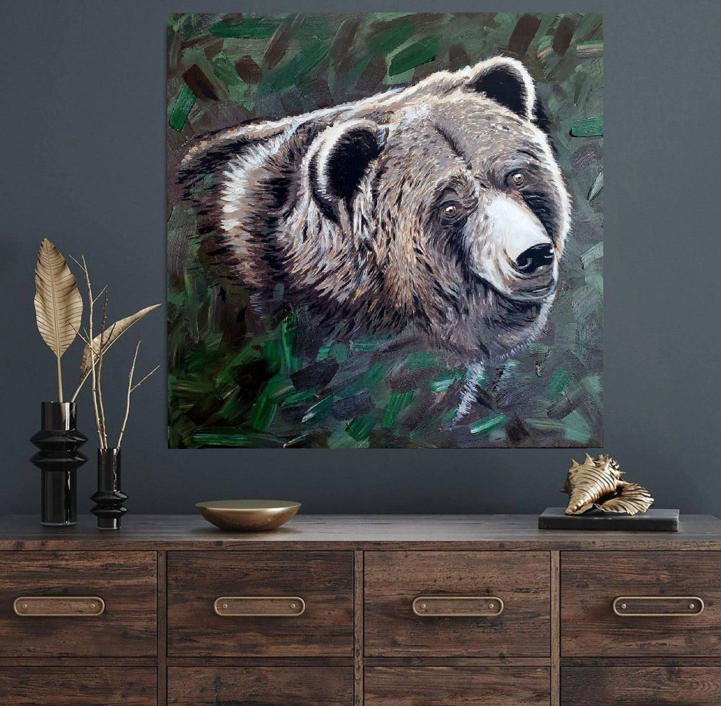 12) Animals "The Bear"- Acrylic on Canvas