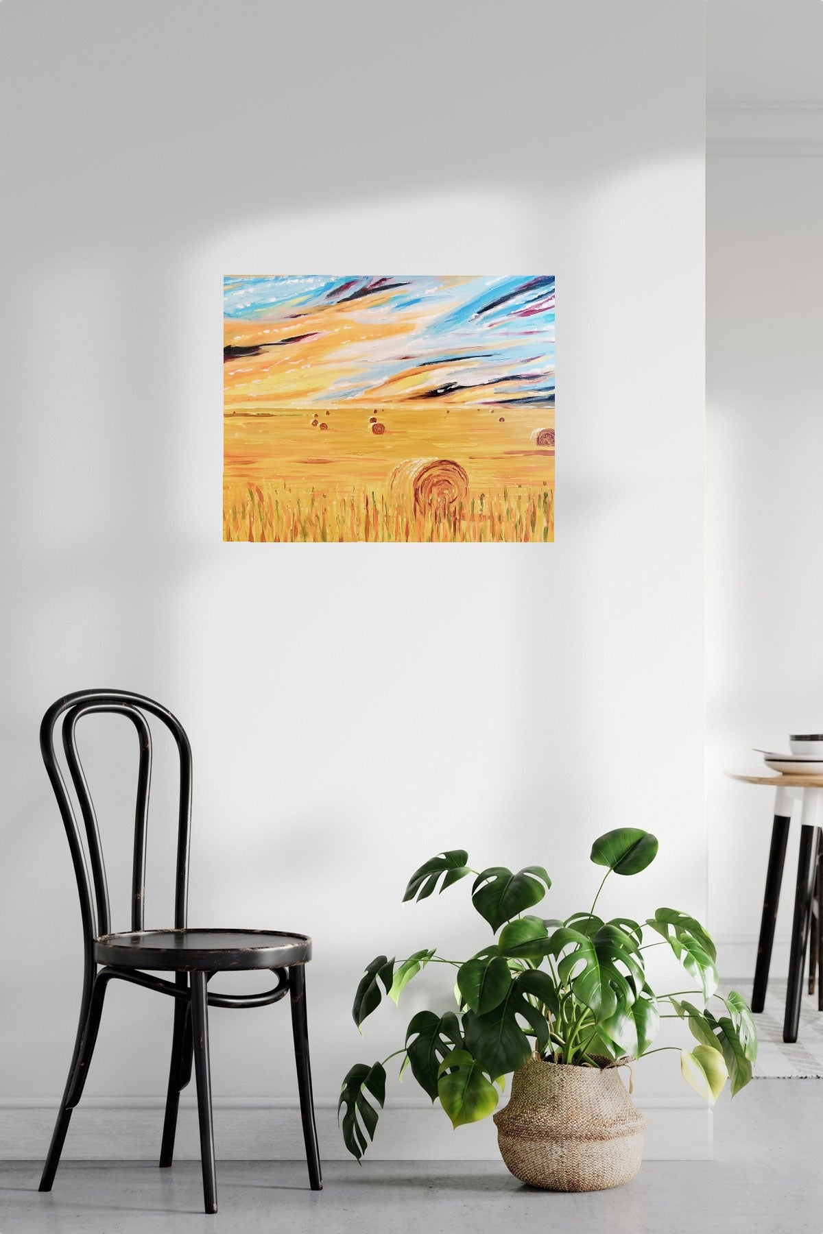 Acrylic landscapes "Amber Fields" Acrylic on Canvas